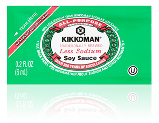 Less Sodium No Preservatives Added Soy Sauce Packets