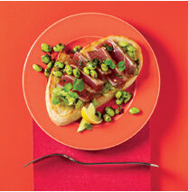 Image for Open-Faced Seared Tuna Sandwich with Edamame Puree