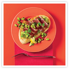 Image for Open-Faced Seared Tuna Sandwich with Edamame Puree