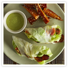 Image for Teriyaki Bacon Candy Wraps with Wasabi Dipping Sauce