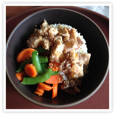Image for Orange Chicken Rice Bowl with Carrots and Snap Peas