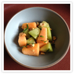 Image for Ponzu Melon Salad with Fresh Mint and Peanuts