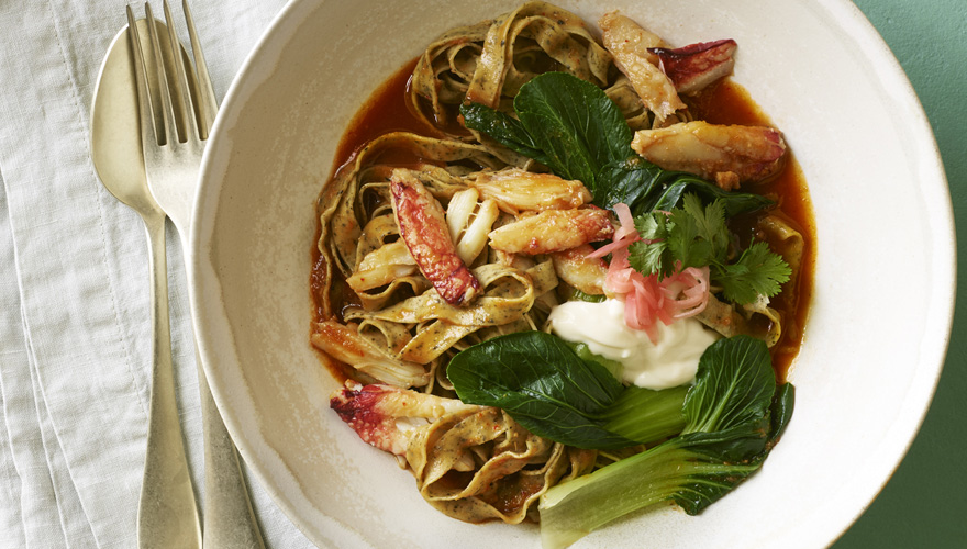 Image for Seaweed Noodles with Dungeness Crab and Red Curry Sauce