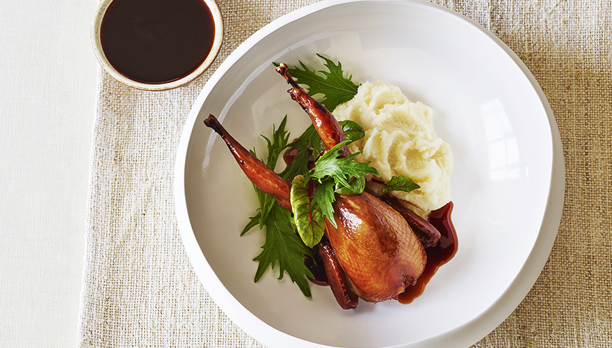 Image for Soy Sauce Quail with Smoked Potato