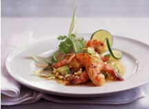 Image for Grilled Shrimp with Avocado, Sweet Corn and Soy Relish