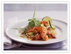 Image for Grilled Shrimp with Avocado, Sweet Corn and Soy Relish