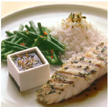 Image for Grilled Sea Bass with Garlic-Ginger Soy