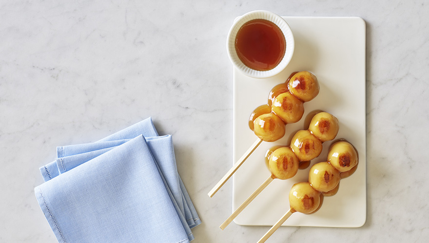 Image for Grilled Mochi Skewers with Sweet Soy Sauce Glaze