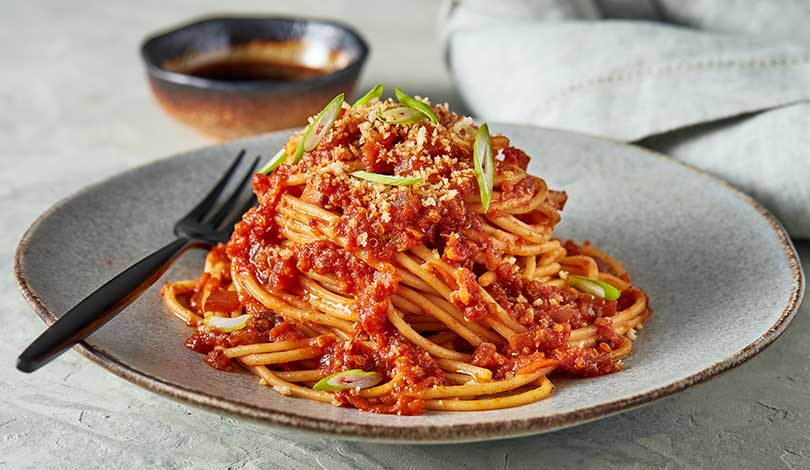 Image for Plant-Based “Wafu Style” Bolognese with Kikkoman