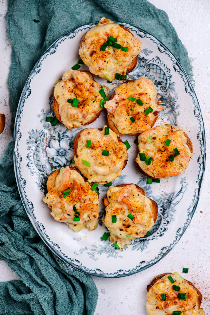 Image for Spicy Shrimp Toast with Sesame Oil Crostini