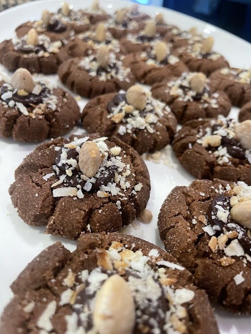 Image for Chocolate Peanut Butter Thumbprint Cookies with Chocolate Teriyaki Ganache