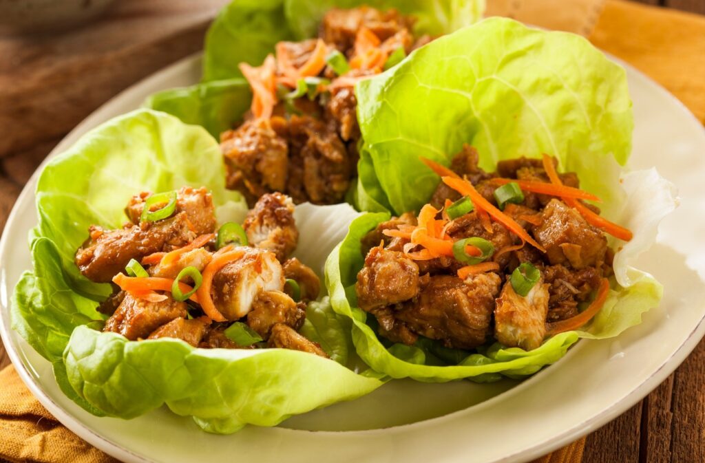 Image for Stir-Fry Lettuce Chicken Wraps
