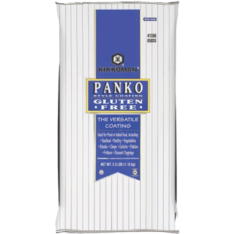 A 2.5-pound bag of Kikkoman gluten-free panko breadcrumbs.