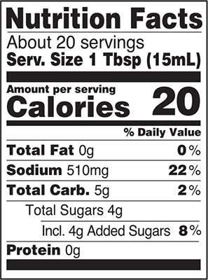 nutrition facts