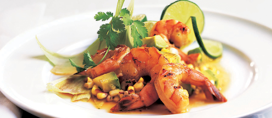 Image for Lime Ponzu Shrimp and Corn Salsa