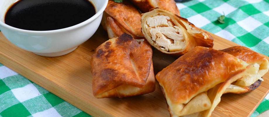 Image for Chicken Taquitos with Honey-Soy Sauce