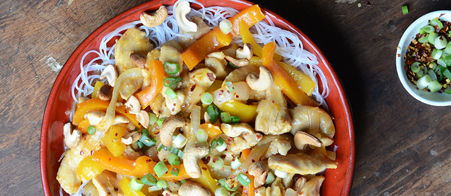 Image for Soy Sauce Orange Cashew Chicken with Noodles