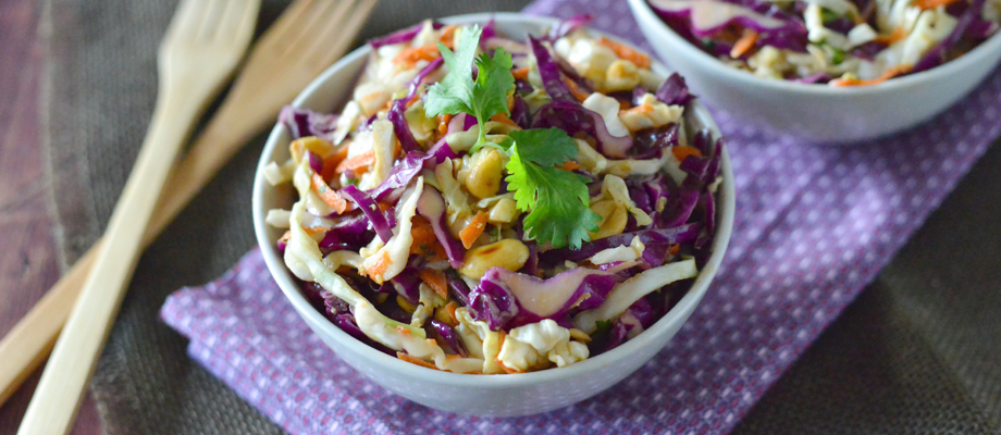 Image for Cabbage Slaw with Soy Peanut Honey Dressing