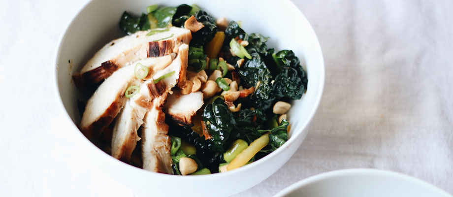 Image for Asian Kale Slaw with Grilled Chicken