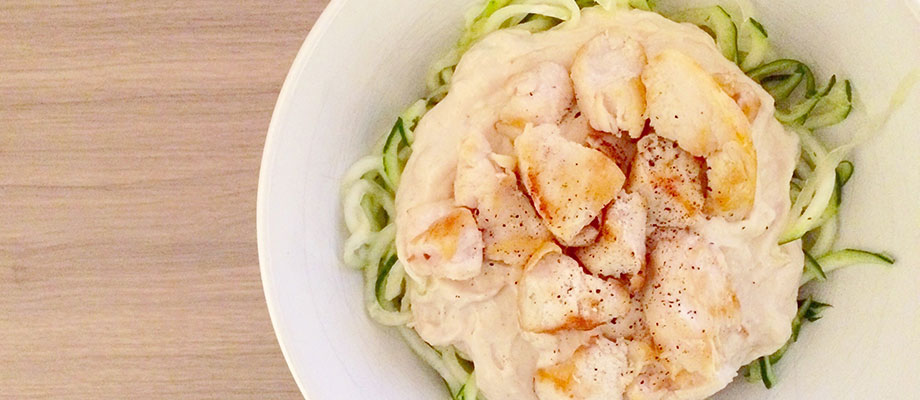 Image for Healthy Zoodles with Chicken & Cream Sauce
