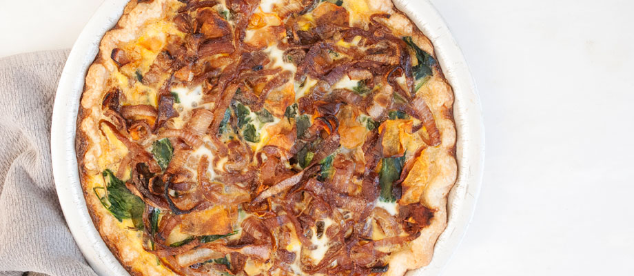 Image for Caramelized Onion and Sweet Potato Quiche