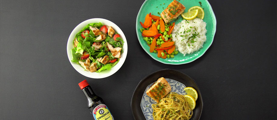 Sesame Grilled Salmon 3 ways - Kikkoman Home Cooks