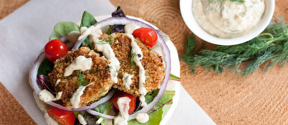 Image for Falafel with Dill Hummus Sauce