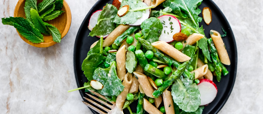 Image for Spring Salad with Penne and Tahini Dressing