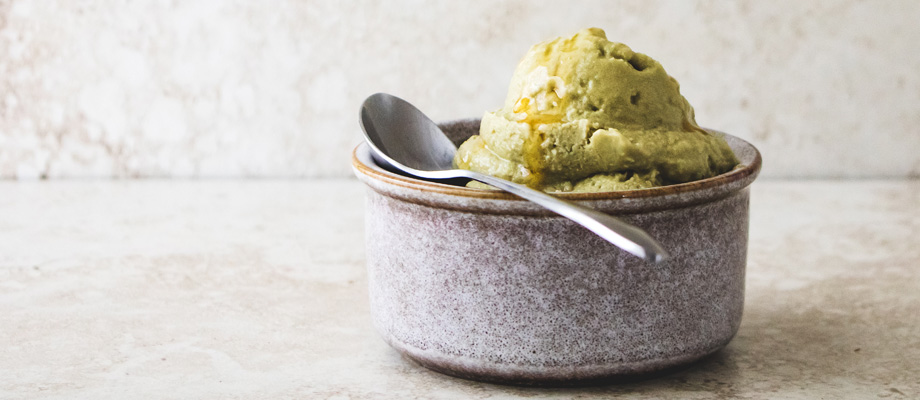 Image for No-Churn Matcha Ice Cream with Sesame Drizzle