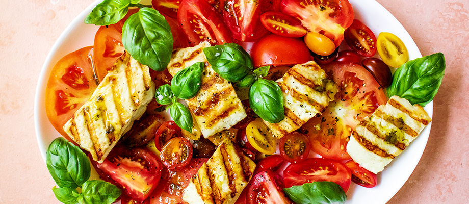Image for Grilled Halloumi and Tomato Salad