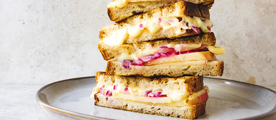 Image for Pickled Red Onion and Apple Grilled Cheese Sandwich