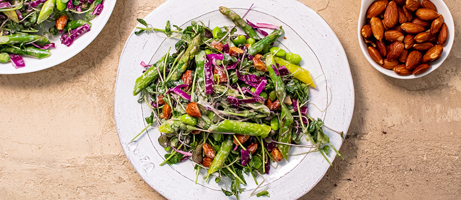 Image for Microgreens Salad with Lemon Tahini Dressing