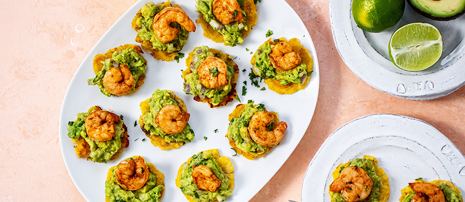 Image for Grilled Shrimp Tostones with Guacamole