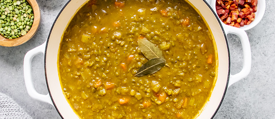 Image for Split Pea Soup with Pancetta & Garlic Panko