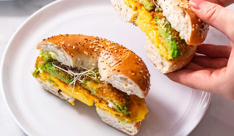Image for Bagel Egg Sandwich with Panko-Fried Avocado