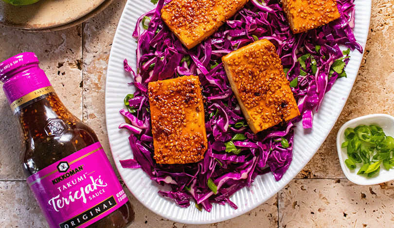 Image for Red Cabbage Slaw with Takumi Marinated Tofu