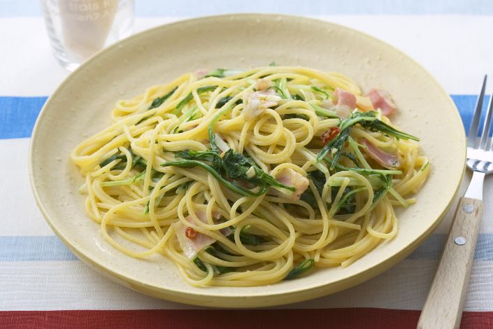 Image for Mizuna and Bacon Peperoncino