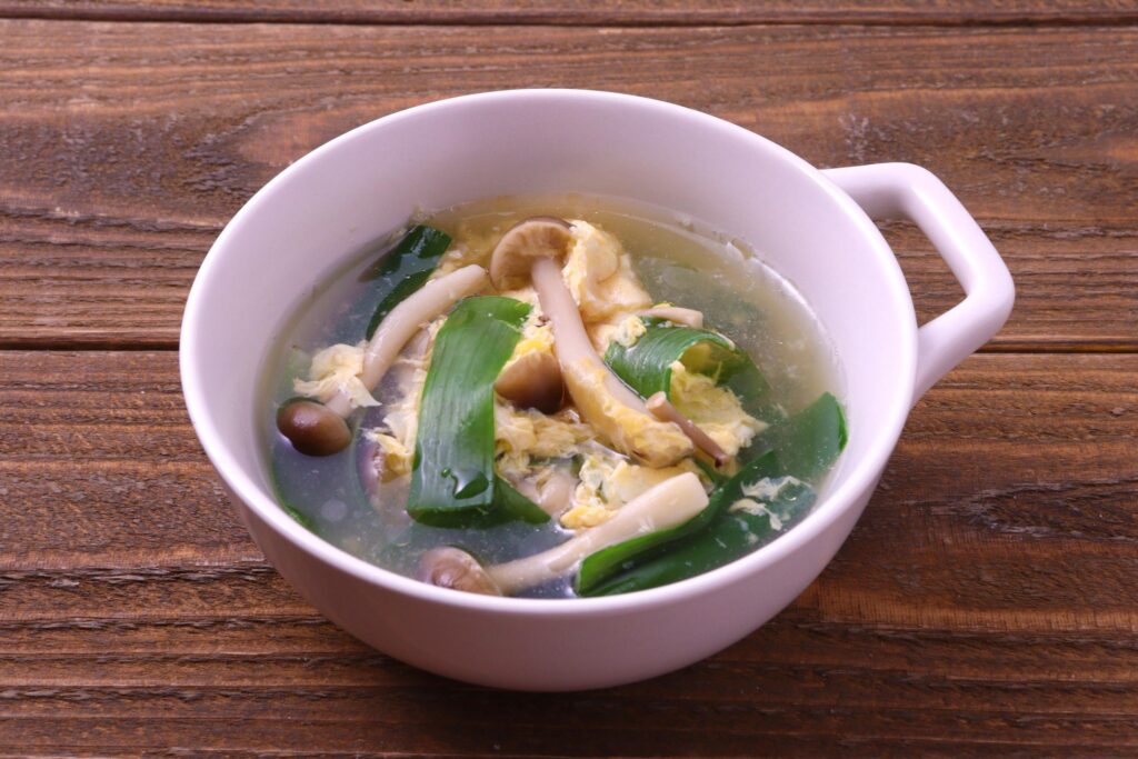 Image for Green Onion Mushroom Egg Flower Soup