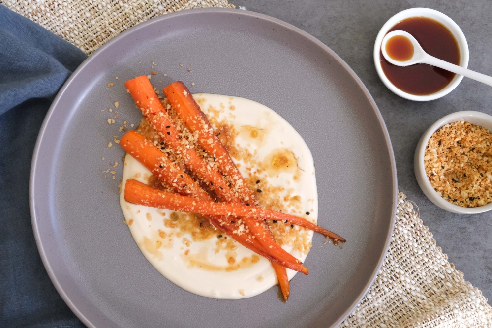 Image for Yuzu Ponzu Glazed Carrots with Citrus Cream Sauce