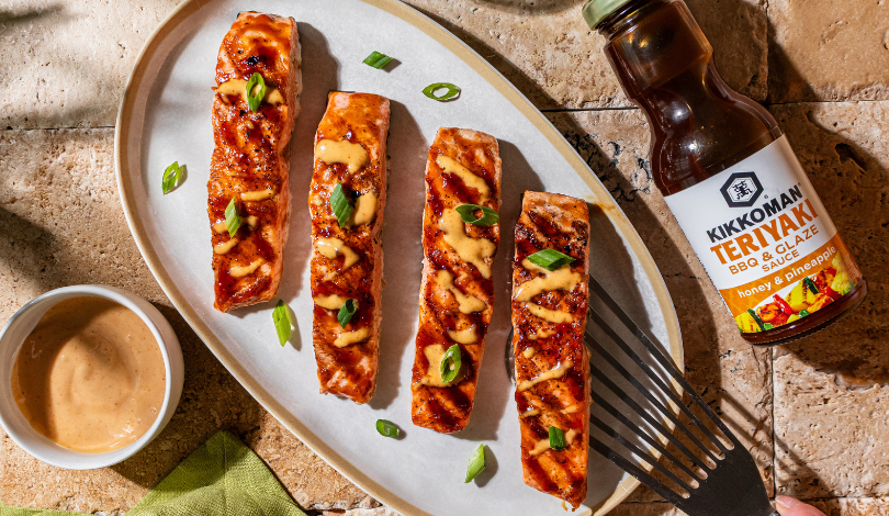 Image for Grilled Salmon with Pineapple Sriracha Bang Bang Sauce