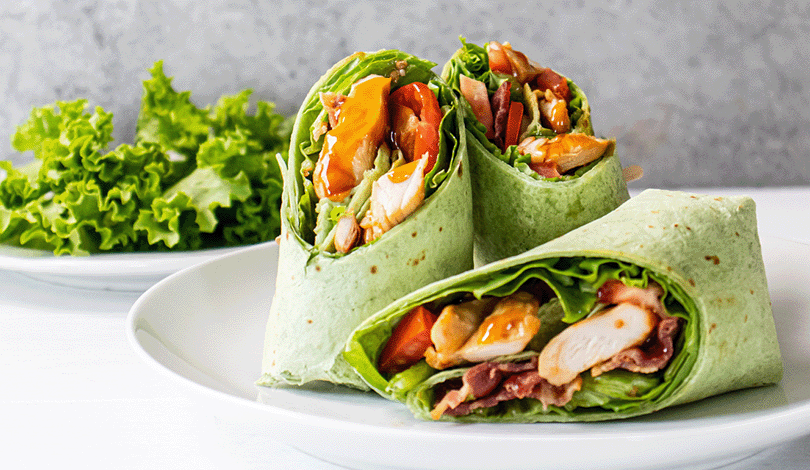 Image for Wraps de pollo y tocino con teriyaki