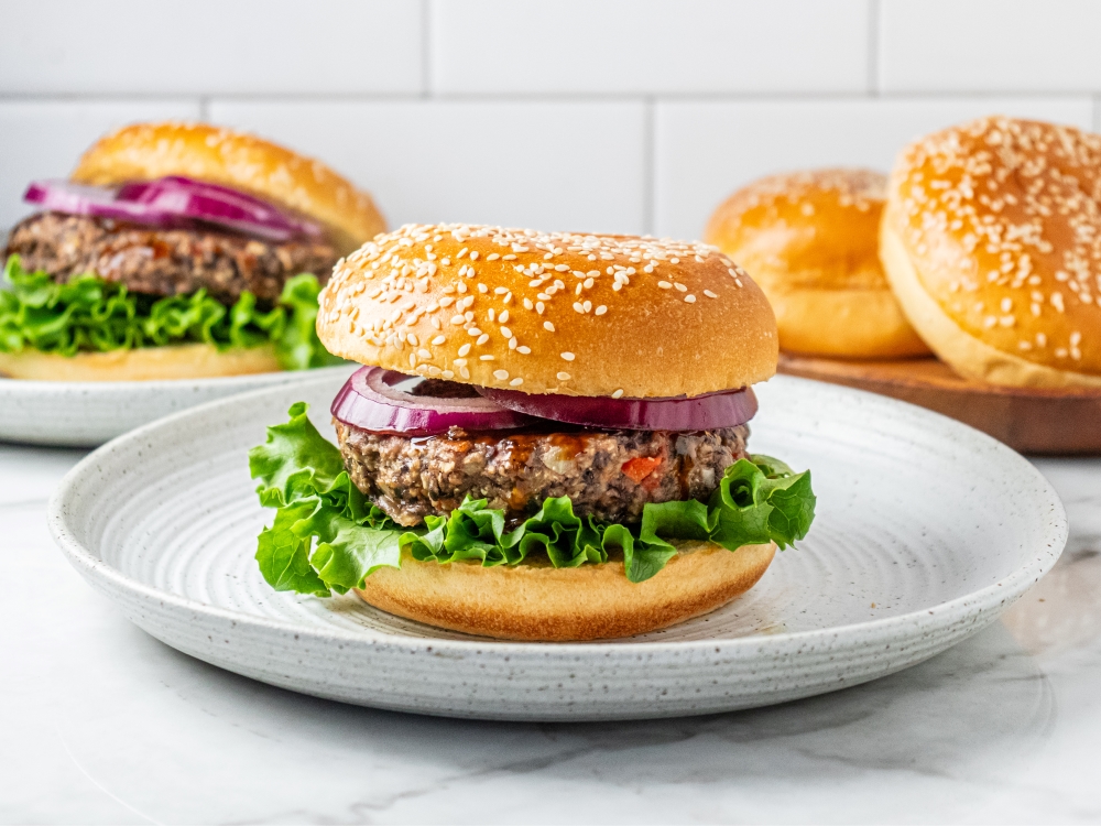 Image for Hamburguesa de Verduras, Frijoles Negros, y Teriyaki