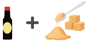 A spoon with brown sugar powder and brown sugar cubes are placed next to each other on a white background.